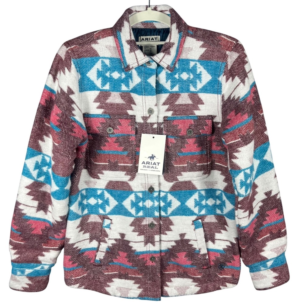 Ariat Shacket Shirt Jacket Women XS Multi Southwestern R.E.A.L. 10046671
